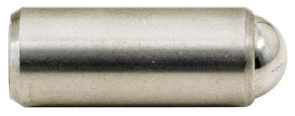 Gibraltar - 1.218" Body Length x 1/2" Body Diam, 8 Lb Init to 18 Lb Final End Force, Steel Press Fit Ball Plunger - 7/16" Ball Diam, 0.161" Max Ball Reach, +0.0010; +0.0020" Tolerance - USA Tool & Supply