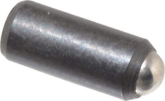 Gibraltar - 0.284" Body Length x 1/8" Body Diam, 0.75 Lb Init to 2.5 Lb Final End Force, Steel Press Fit Ball Plunger - 0.093" Ball Diam, 0.035" Max Ball Reach, +0.0010; +0.0020" Tolerance - USA Tool & Supply