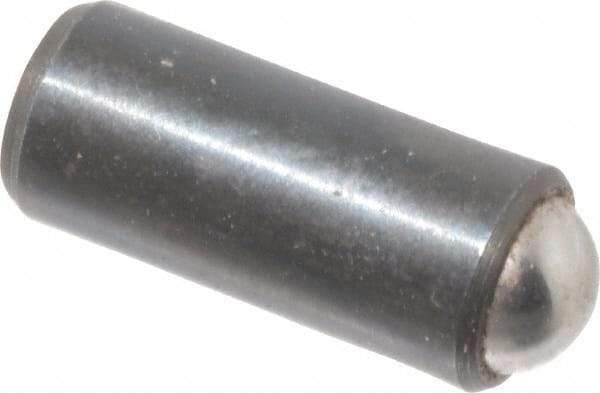 Gibraltar - 0.44" Body Length x 3/16" Body Diam, 2 Lb Init to 5 Lb Final End Force, Steel Press Fit Ball Plunger - 5/32" Ball Diam, 0.058" Max Ball Reach, +0.0010; +0.0020" Tolerance - USA Tool & Supply