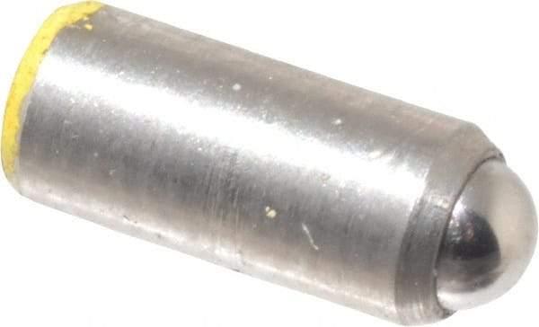 Gibraltar - 0.284" Body Length x 1/8" Body Diam, 2 Lb Init to 5 Lb Final End Force, Stainless Steel Press Fit Ball Plunger - 0.093" Ball Diam, 0.035" Max Ball Reach, +0.0010; +0.0020" Tolerance - USA Tool & Supply