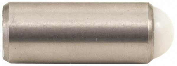 Gibraltar - 0.284" Body Length x 1/8" Body Diam, 0.5 Lb Init to 1 Lb Final End Force, Stainless Steel Press Fit Ball Plunger - 0.093" Ball Diam, 0.035" Max Ball Reach, +0.0010; +0.0020" Tolerance - USA Tool & Supply