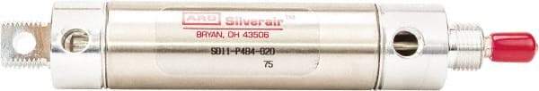 ARO/Ingersoll-Rand - 4" Stroke x 3/4" Bore Double Acting Air Cylinder - 1/8 Port, 1/4-28 Rod Thread, 200 Max psi, -40 to 160°F - USA Tool & Supply