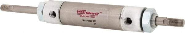 ARO/Ingersoll-Rand - 2" Stroke x 1-1/4" Bore Double Acting Air Cylinder - 1/8 Port, 7/16-20 Rod Thread, 200 Max psi, -40 to 160°F - USA Tool & Supply