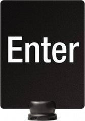 Lavi Industries - 11" High x 8-1/2" Long x 8-1/2" Wide Barrier Sign Frame - PVC, Sintra Finish, Black, Use with Tempest - USA Tool & Supply