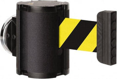 Lavi Industries - 3-1/2" High x 2-1/2" Long x 2-1/2" Wide Magnetic Wall Mount Barrier - Aluminum, Powdercoat Finish, Black, Use with Magnetic Wall Mount Barriers - USA Tool & Supply