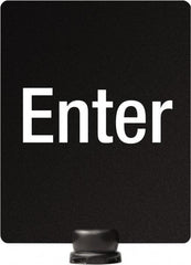 Lavi Industries - 14" High x 11" Long x 11" Wide Barrier Sign Frame - PVC, Sintra Finish, Black, Use with Tempest - USA Tool & Supply