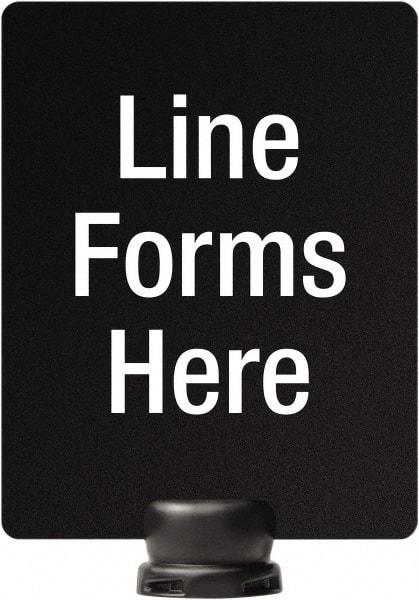 Lavi Industries - 14" High x 11" Long x 11" Wide Barrier Sign Frame - PVC, Sintra Finish, Black, Use with Tempest - USA Tool & Supply