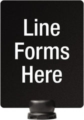 Lavi Industries - 14" High x 11" Long x 11" Wide Barrier Sign Frame - PVC, Sintra Finish, Black, Use with Tempest - USA Tool & Supply