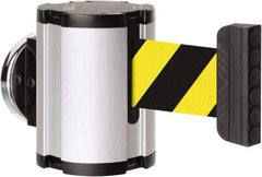 Lavi Industries - 3-1/2" High x 2-1/2" Long x 2-1/2" Wide Magnetic Wall Mount Barrier - Aluminum, Satin Chrome Finish, Satin Aluminum, Use with Magnetic Wall Mount Barriers - USA Tool & Supply