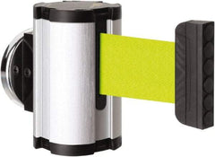 Lavi Industries - 3-1/2" High x 2-1/2" Long x 2-1/2" Wide Magnetic Wall Mount Barrier - Aluminum, Satin Chrome Finish, Satin Aluminum, Use with Magnetic Wall Mount Barriers - USA Tool & Supply