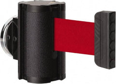 Lavi Industries - 3-1/2" High x 2-1/2" Long x 2-1/2" Wide Magnetic Wall Mount Barrier - Aluminum, Powdercoat Finish, Black, Use with Magnetic Wall Mount Barriers - USA Tool & Supply