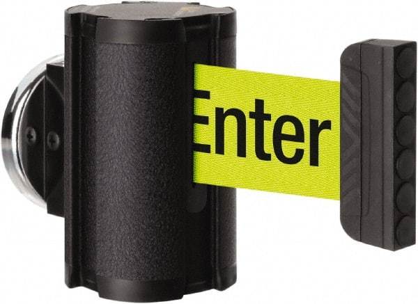 Lavi Industries - 3-1/2" High x 2-1/2" Long x 2-1/2" Wide Magnetic Wall Mount Barrier - Aluminum, Powdercoat Finish, Black, Use with Magnetic Wall Mount Barriers - USA Tool & Supply