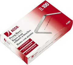 ACCO - 100 Piece Paper File Fasteners - 2" Long - USA Tool & Supply