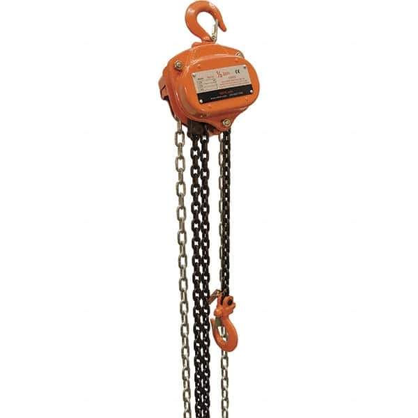 Vestil - 1,000 Lb Lifting Capacity, 10' Lift Height, Hand Hoist - Made from Chain - USA Tool & Supply