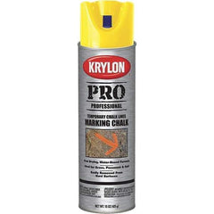 Krylon - 15 fl oz Yellow Marking Chalk - Solvent Base Formula - USA Tool & Supply