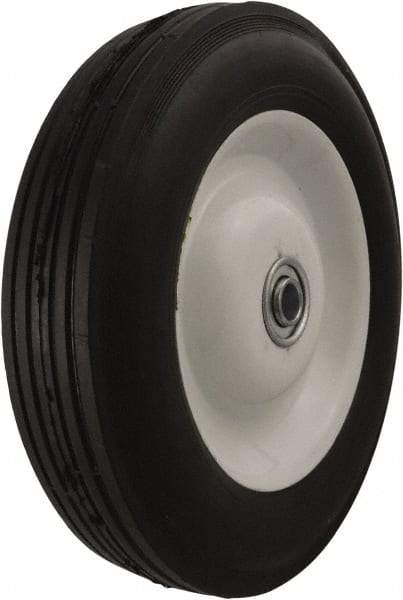 Marathon Industries - 8 Inch Diameter x 1-3/4 Inch Wide, Rubber Caster Wheel - 225 Lb. Capacity, 1-3/8 Inch Hub Length, 1/2 Inch Axle Diameter - USA Tool & Supply