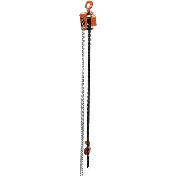 Vestil - 4,000 Lb Lifting Capacity, 15' Lift Height, Hand Hoist - Made from Chain - USA Tool & Supply