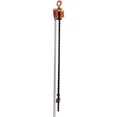 Vestil - 4,000 Lb Lifting Capacity, 15' Lift Height, Hand Hoist - Made from Chain - USA Tool & Supply