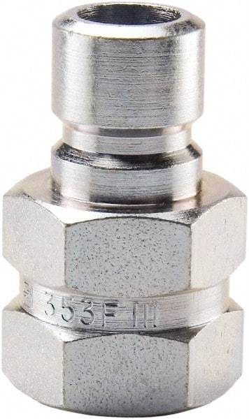 Parker - 3/8 NPTF Steel Hydraulic Hose Female Pipe Thread Nipple - 200 psi, 6 GPM, Series Moldmate - USA Tool & Supply