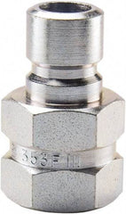 Parker - 3/8 NPTF Steel Hydraulic Hose Female Pipe Thread Nipple - 200 psi, 6 GPM, Series Moldmate - USA Tool & Supply