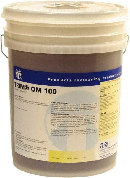 Master Fluid Solutions - Trim OM 100, 5 Gal Pail Cutting & Grinding Fluid - Straight Oil, For Cutting, Grinding - USA Tool & Supply