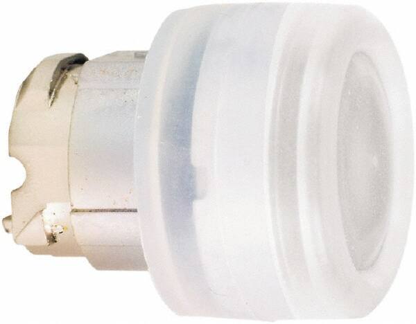 Schneider Electric - 22mm Mount Hole, Flush, Pushbutton Switch Only - Round, White Pushbutton, Nonilluminated, Momentary (MO) - USA Tool & Supply