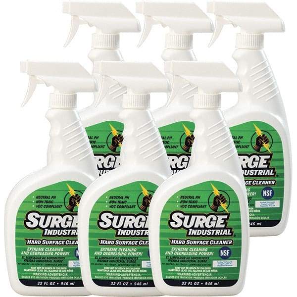 Surge Industrial - 32 oz Spray Bottle Cleaner/Degreaser - Liquid, Neutral pH, Unscented - USA Tool & Supply