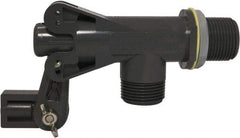 Control Devices - 1" Pipe, PVC, Angle Pattern-Single Seat, Mechanical Float Valve - 100 psi, MNPT End Connections - USA Tool & Supply
