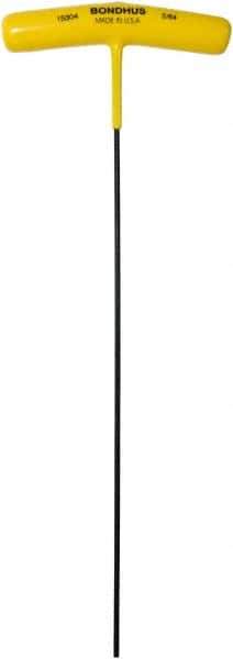 Bondhus - 5/64" Hex, T-Handle Cushion Grip, Hex Key - 229mm OAL, Inch System of Measurement - USA Tool & Supply