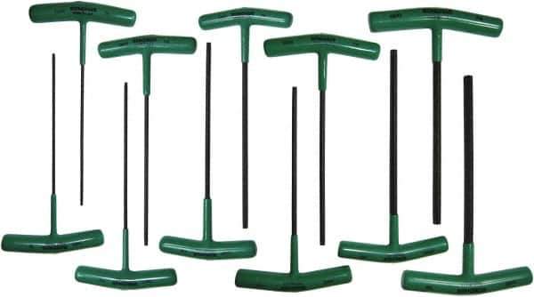 Bondhus - 11 Piece T6 to T50 T-Handle Cushion Grip Torx Key Set - T6, T8, T10, T15, T20, T25, T27, T30, T40, T45, T50 Torx Size - USA Tool & Supply