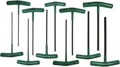 Bondhus - 11 Piece T6 to T50 T-Handle Cushion Grip Torx Key Set - T6, T8, T10, T15, T20, T25, T27, T30, T40, T45, T50 Torx Size - USA Tool & Supply