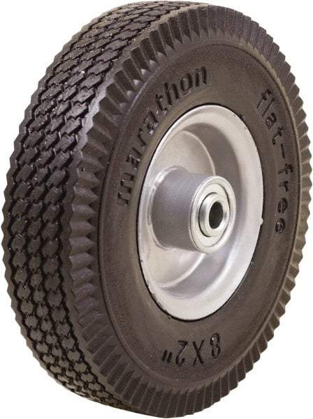 Marathon Industries - 2" Wide x 8" High x 2" Deep Sawtooth Flat Free Hand Truck Tire - 250 Lb Load Capacity - USA Tool & Supply
