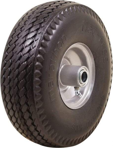 Marathon Industries - 3-19/64" Wide x 10-1/2" High x 4" Deep Flat Free Hand Truck Tire - 300 Lb Load Capacity - USA Tool & Supply