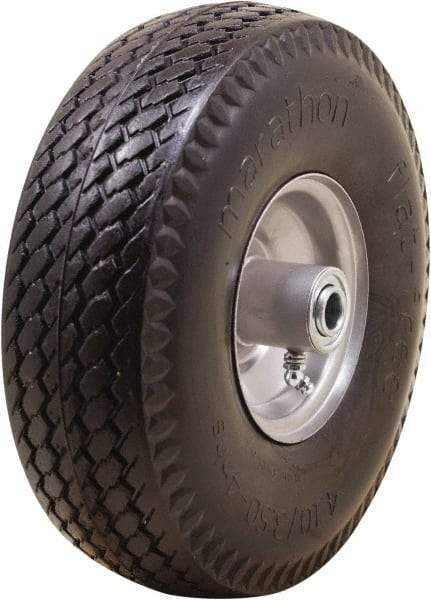 Marathon Industries - 3-19/64" Wide x 10-1/2" High x 4" Deep Flat Free Hand Truck Tire - 300 Lb Load Capacity - USA Tool & Supply