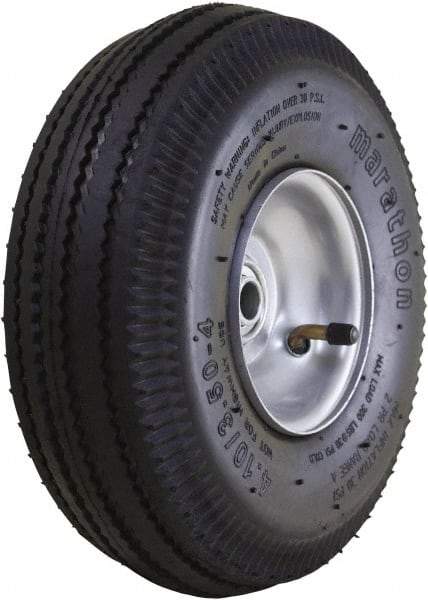 Marathon Industries - 3-19/64" Wide x 10-1/2" High x 4" Deep Sawtooth Pneumatic Hand Truck Tire - 300 Lb Load Capacity - USA Tool & Supply