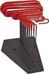 Bondhus - 8 Piece T-Handle Cushion Grip Hex Key Set - Hex Range 2 to 10mm, Protanium High Torque Steel - USA Tool & Supply