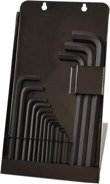 Bondhus - 16 Piece L-Key Ball End Hex Key Set - Hex Range 0.05 to 5/8", Protanium High Torque Steel - USA Tool & Supply