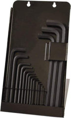 Bondhus - 16 Piece L-Key Ball End Hex Key Set - Hex Range 0.05 to 5/8", Protanium High Torque Steel - USA Tool & Supply