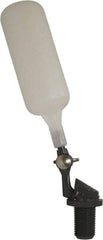 Control Devices - 3/8" Pipe, PVC, Angle Pattern-Single Seat, Mechanical Float Valve - 100 psi, MNPT End Connections - USA Tool & Supply