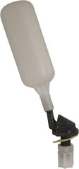Control Devices - 1/4" Pipe, PVC, Angle Pattern-Single Seat, Mechanical Float Valve - 100 psi, Comp End Connections - USA Tool & Supply