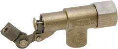 Control Devices - 1" Pipe, Stainless Steel, Angle Pattern-Single Seat, Mechanical Float Valve - 85 psi, FIP End Connections - USA Tool & Supply