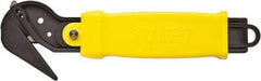 Swift Safety Cutter - Springback Safety Utility Knife - 2" Steel Blade, Yellow Nylon-6 Polyamide Handle, 1 Blade Included - USA Tool & Supply