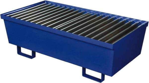 Eagle - 74 Gal Sump, 2,000 Lb Capacity, 2 Drum, Steel Spill Deck or Pallet - 27" Long x 51-1/4" Wide x 13" High, 2x2 Drum Configuration - USA Tool & Supply