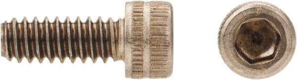 Made in USA - #2-56 UNC Hex Socket Drive, Socket Cap Screw - Grade A-286 Alloy Steel, Passivated Finish, Fully Threaded, 1/2" Length Under Head - USA Tool & Supply