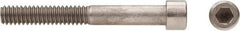 Made in USA - 1/4-20 UNC Hex Socket Drive, Socket Cap Screw - Grade 18-8 Stainless Steel, Uncoated, Partially Threaded, 1-1/2" Length Under Head - USA Tool & Supply