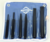 6 Piece Punch & Chisel Set -- #5RC; 5/32 to 3/8 Punches; 7/16 to 5/8 Chisels - USA Tool & Supply