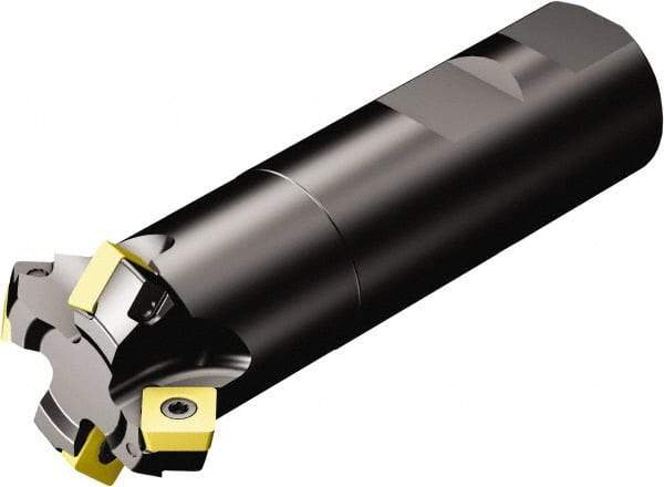 Sandvik Coromant - 1.02" Cut Diam, 1" Arbor Hole, 0.2596" Max Depth of Cut, 60° Indexable Chamfer & Angle Face Mill - 4 Inserts, 495-09T3M-XL Insert, Right Hand Cut, Through Coolant, Series CoroMill 495 - USA Tool & Supply
