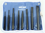 8-Pc. Punch & Chisel Set; includes 3 Punches; 1center punch; 1 solid punch; 3 cold chisels - USA Tool & Supply