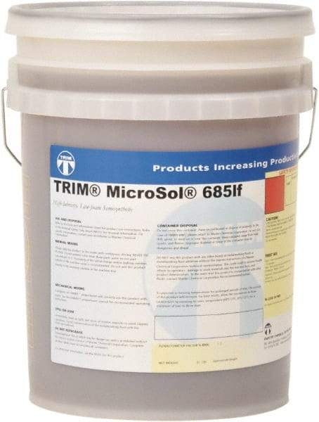 Master Fluid Solutions - Trim MicroSol 685lf, 5 Gal Pail Cutting & Grinding Fluid - Semisynthetic - USA Tool & Supply