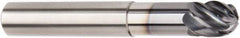 Kennametal - 16mm Diam, 16mm LOC, 6 Flute Solid Carbide Ball End Mill - AlTiN Finish, Single End, 100mm OAL, 16mm Shank Diam, Spiral Flute - USA Tool & Supply